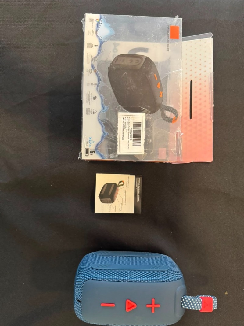 Caixa de Som Portátil Bluetooth TWS Go4 Pro Azul