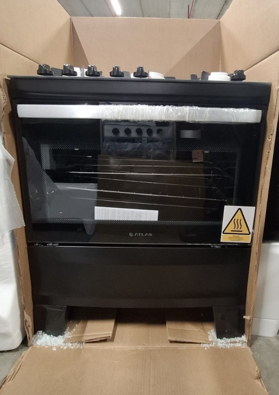 FOGÃO 5 BOCAS PISO ATLAS AGILE UP GLASS BIVOLT PTO