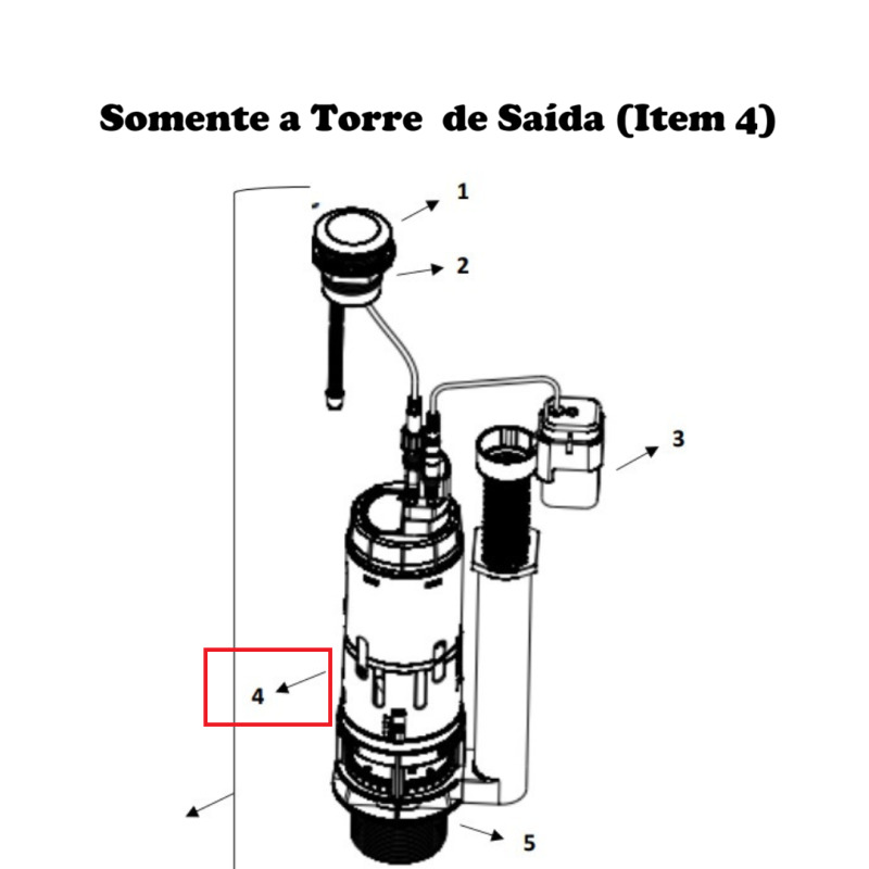 4 Torres de Saída para Caixa Acoplada Touchless Deca - Sem Uso