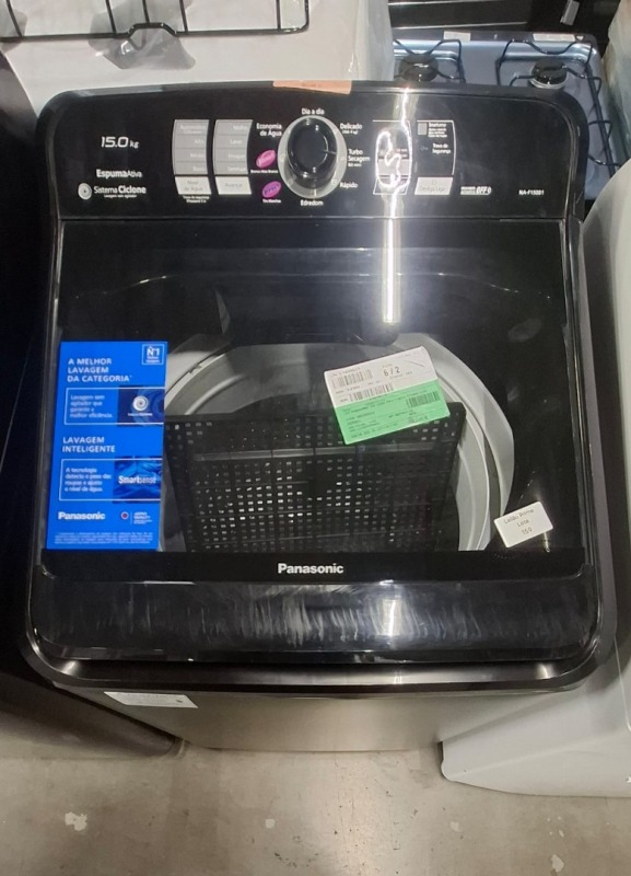 LAVADORA PANASONIC TOP LOAD 15KG F150TA TITANIO 127V