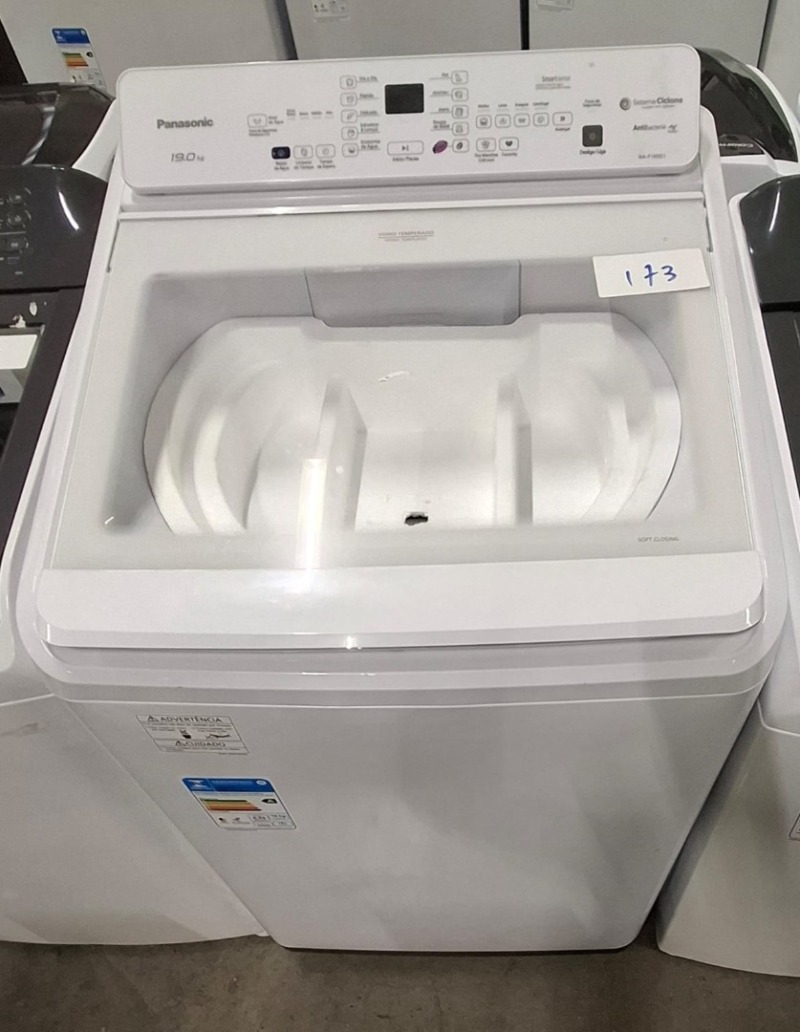 LAVADORA PANASONIC TOP LOAD 19KG F190WA BRANCO 127V