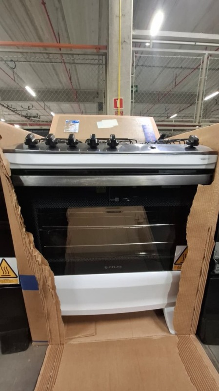 FOGÃO 5B ATLAS PISO AGILE INOX/BCO BIV.
