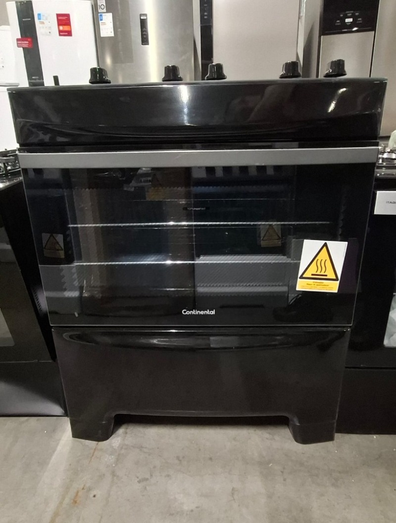 FOGÃO 5 BOCAS PISO CONTINENTAL FC5GB BIVOLT PRETO