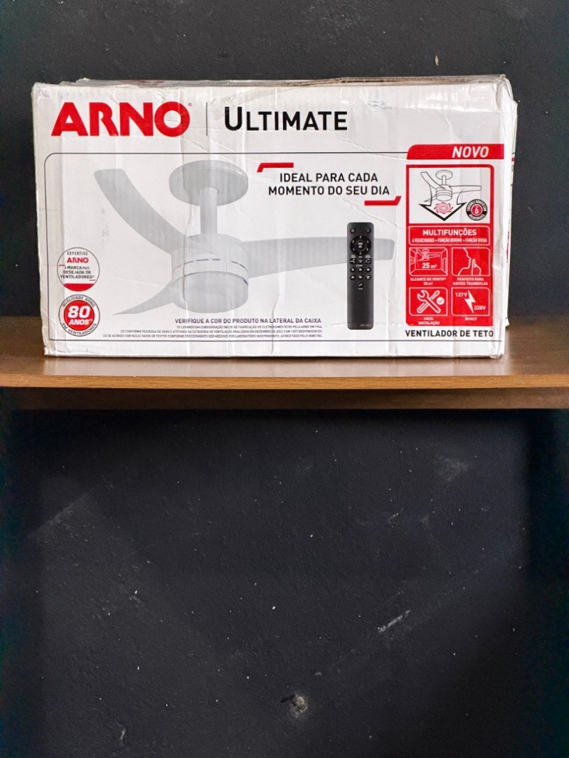 Ventilador Teto Arno Branco 3 Pás Contro. Remoto Vx13
