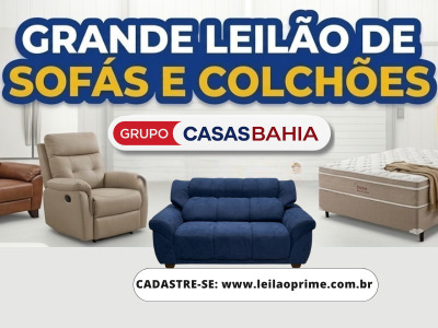 LEILÃO CASAS BAHIA - MÓVEIS - SOFÁS - COLCHÕES