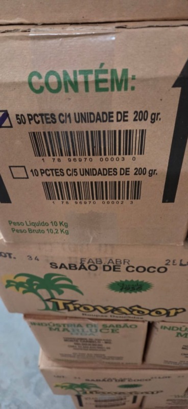 500 UNIDADES DE SABÃO DE COCO