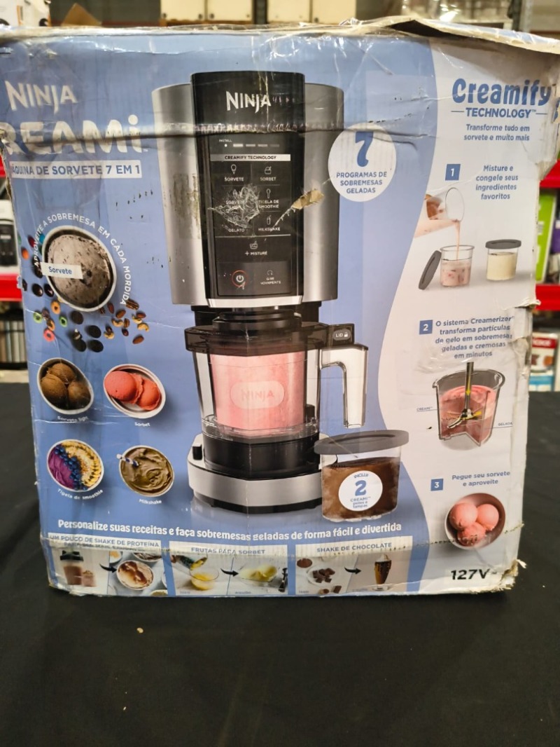 Sorveteira Ninja Creami 7 Programas Auto-iQ Tecnologia Creamify 127v