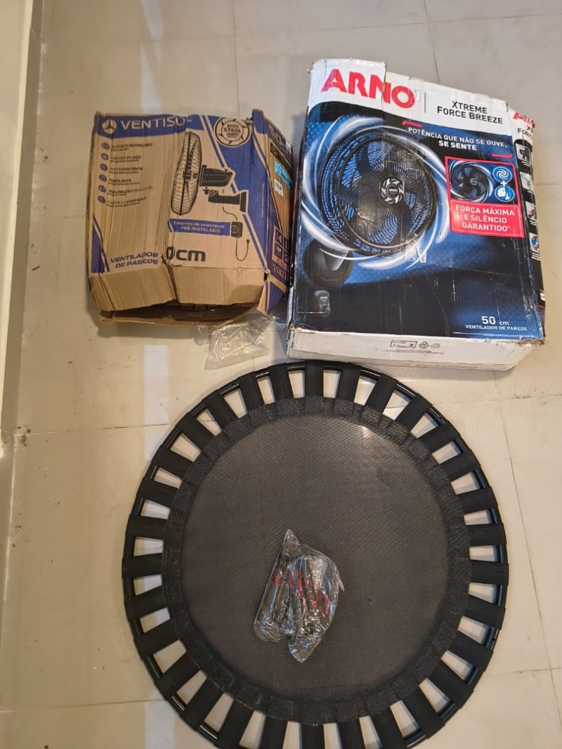 Trampolim + ventiladores