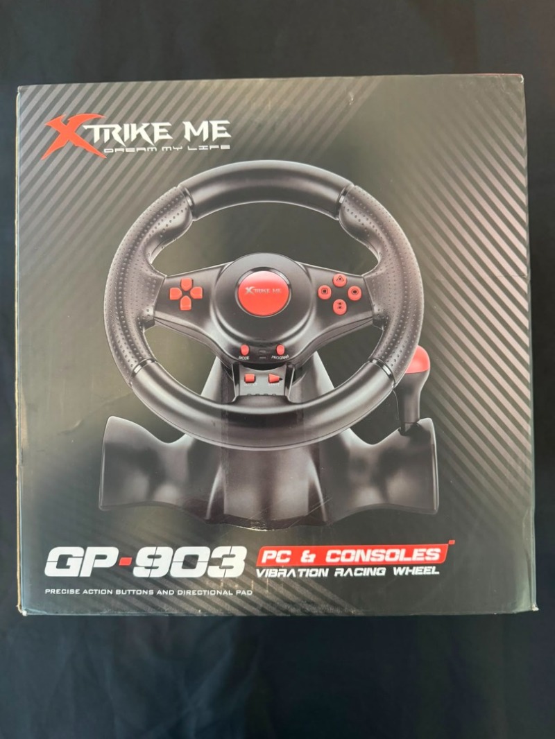 Volante Driving Force Xtrike com pedal