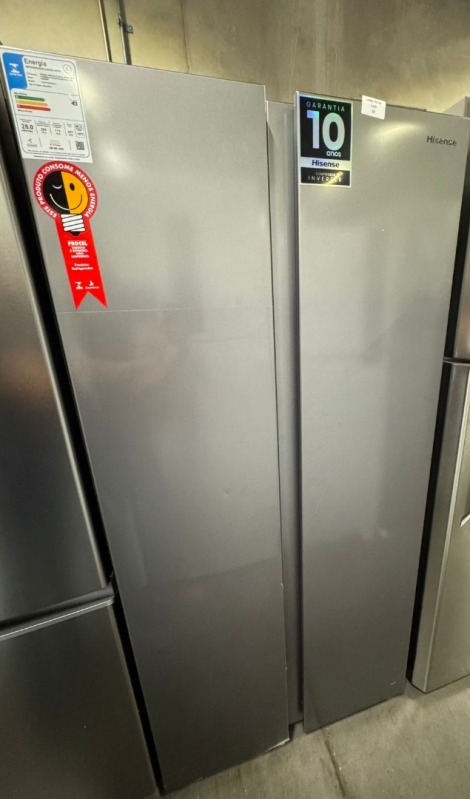 REFRIGERADOR SBS HISENSE RS3P428NEDA1 428L CINZA 127V