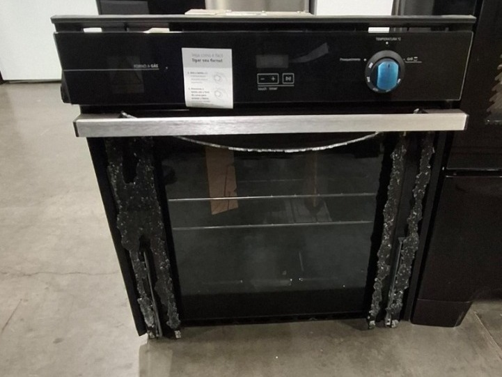 FORNO A GAS 78L EMBUTIDO BRASTEMP BOA84AE 220V PRETO
