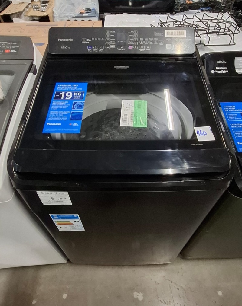 LAVADORA PANASONIC TOP LOAD 19KG F190BB BLACK 220V